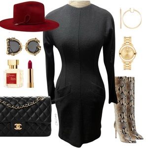 VINTAGE ANN TAYLOR WOOL LBD